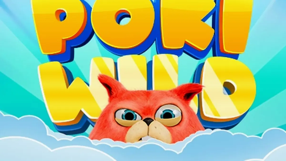 Interface do jogo de slot Poki Wild com símbolos coloridos e design moderno